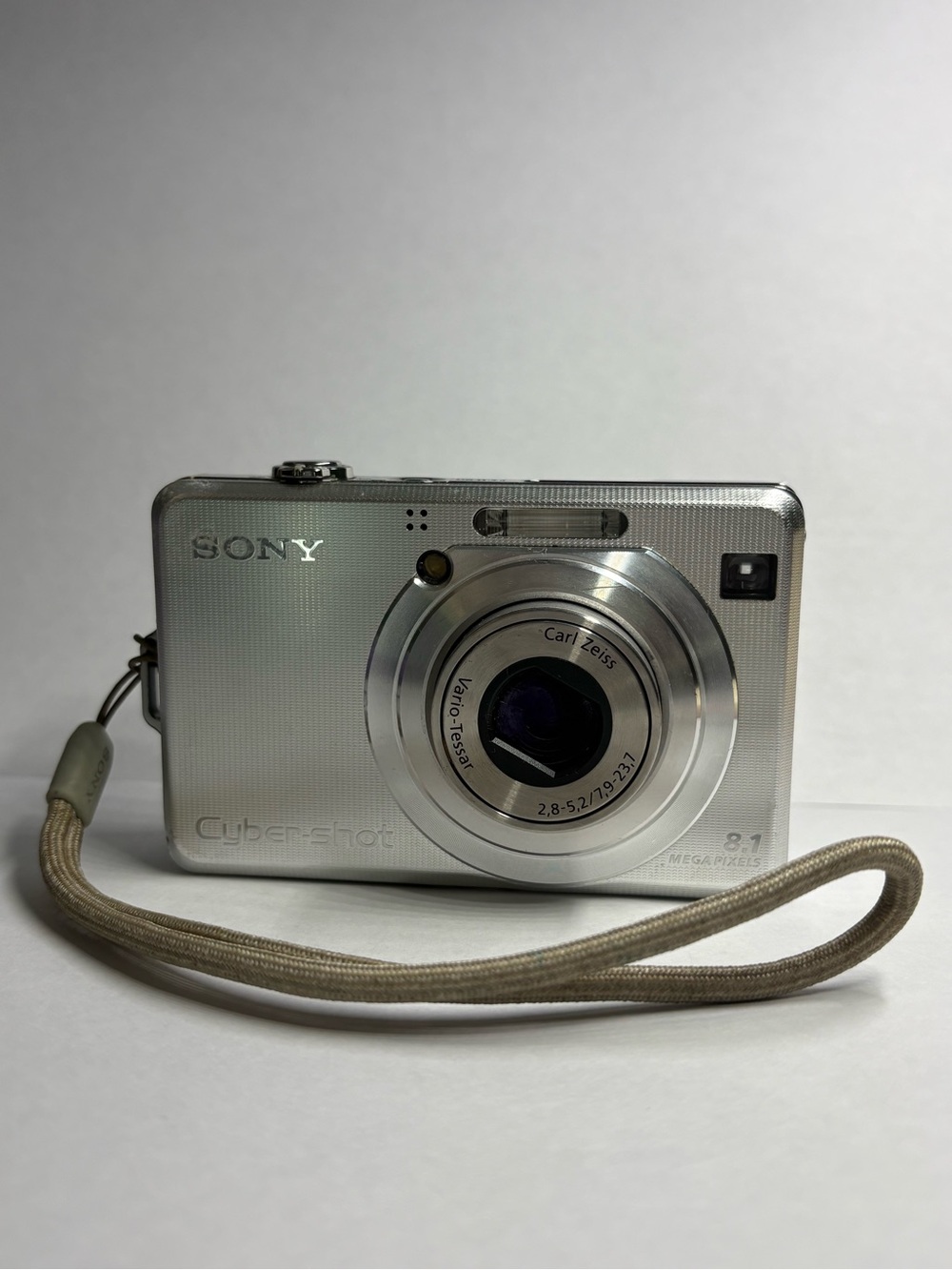 Sony Cyber-shot DSC W100 Silver Digital Camera (for parts or not working)